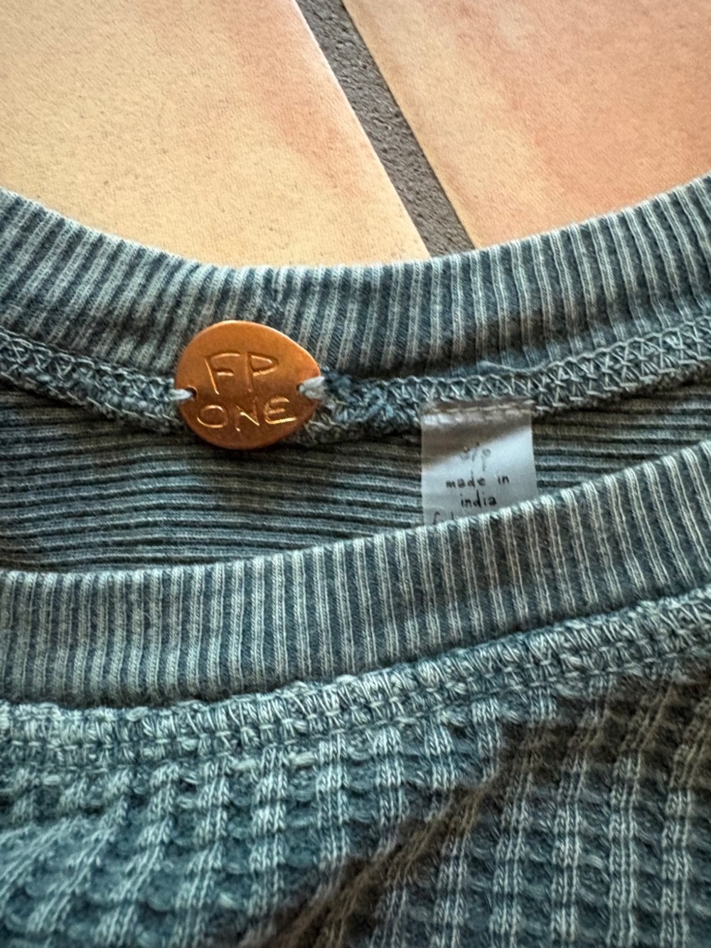 Free People FP One Blake Thermal Green Size S $68 - Picture 6 of 9